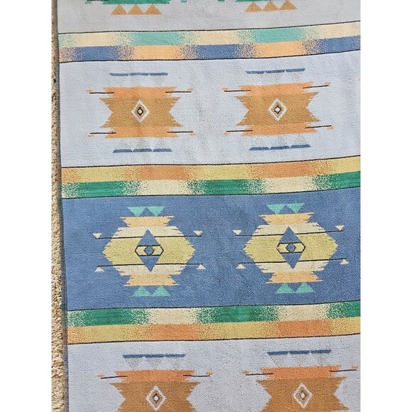 Vintage Royal Terry Beach Towel Southwestern Geometric Desert Pastels Pool Swim - Picture 7 of 16